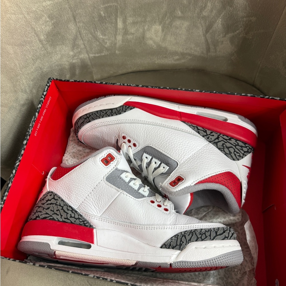 Jordan Kids' White, Red, and Gray Retro Sneakers